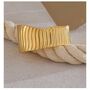 Cannes D'or Gold Ombré Vintage Ripple Charm Bangle, thumbnail 1 of 4