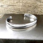 Chunky Sterling Silver Open Bangle, thumbnail 5 of 6
