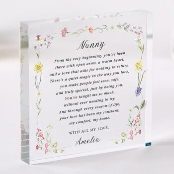 Personalised Nanny Poem Gift Acrylic Plaque, 3 of 6