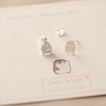 Penguin Sterling Silver Stud Earrings, 4 of 12