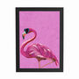 Pink Flamingo Magenta Gold Wall Art Print, thumbnail 4 of 5