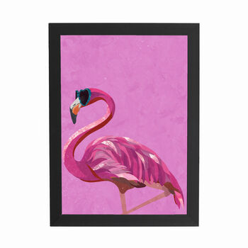 Pink Flamingo Magenta Gold Wall Art Print, 4 of 5