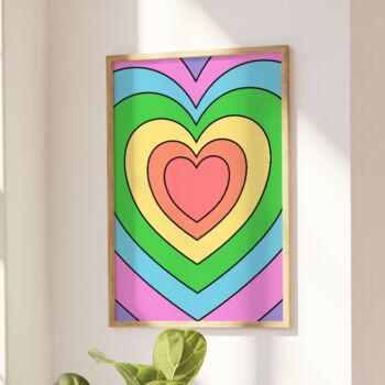 Colourful Heart Wall Art, 4 of 4