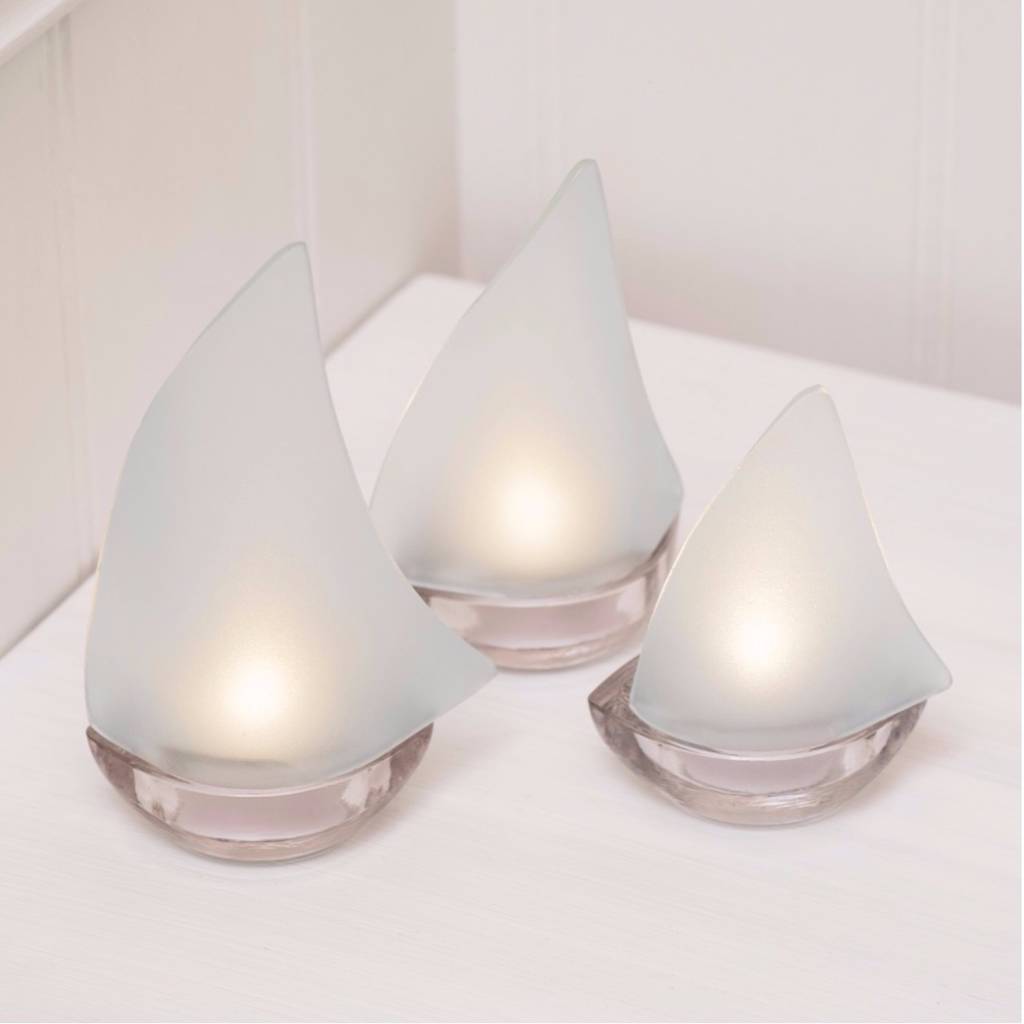 regatta boat glass tea light holder by liga