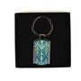 Interwoven Trees Muted Greens Handprinted Keyring, thumbnail 6 of 9