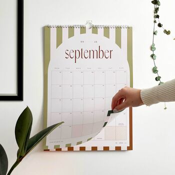 2025 A4 Or A3 Monthly Wall Calendar | Candy Stripes, 2 of 12