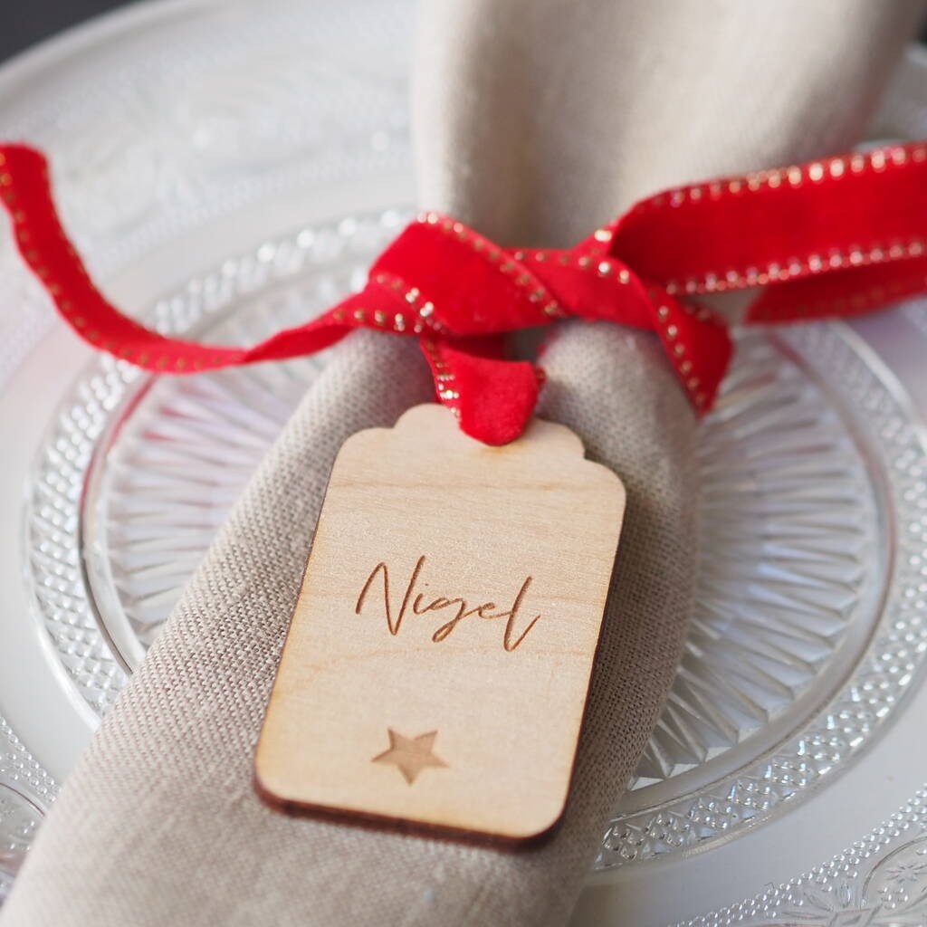 Personalised Wooden Table Star Place Setting, 1 of 5