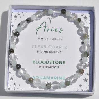 Aries Zodiac Crystal Bracelet Birthday Gift For Her, 4 of 7