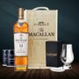 Personalised Macallan 12 Year Double Cask Scotch Whisky Gift Set With Glencairn Glass And Larkfire Whisky Water, thumbnail 1 of 5