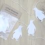 Set Of Five Penguin Christmas Decoration, thumbnail 1 of 2