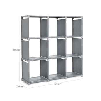 Nine Cubes Bookshelf Organiser Storage Shelves Rack, 7 of 7