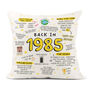 'Back In 1985' 40th Birthday Cushion, thumbnail 1 of 3