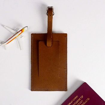 Personalised Leather Luggage Tag, 2 of 9