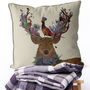 Scottish Woodland Deer Decorative Cushion, thumbnail 1 of 7