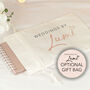 Personalised Watercolour Eucalyptus Wedding Guest Book, thumbnail 3 of 4