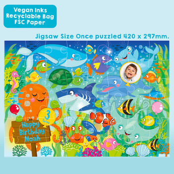 Personalised Ocean Friends Birthday Jigsaw Puzzle, 2 of 10