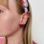 Bow Statement Stud Glitter Earrings / Gift For Her / Oversized Sparkly Jewellery Statement Bow Gift, thumbnail 7 of 12