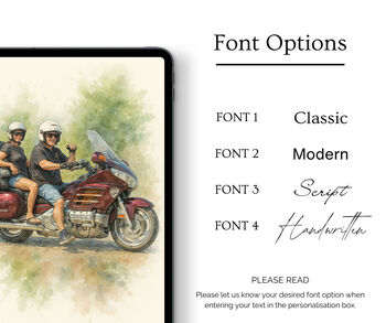 Personalised Motorbike Watercolour Portrait, 2 of 9