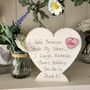 Personalised Sister Funny Wooden Heart, thumbnail 5 of 5