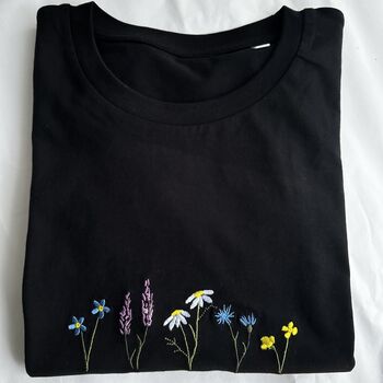 Wildflowers Organic Embroidered Tee, 5 of 5
