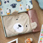 Personalised Baby Bear Hooded Cotton Towel, thumbnail 2 of 8