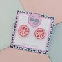 Pink Grapefruit Slice Glitter Stud Earrings, thumbnail 3 of 5