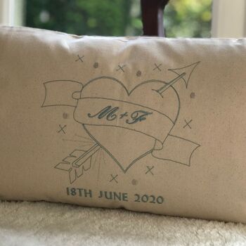 Personalised Love Heart Cushion, 2 of 4
