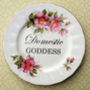 'Domestic Goddess' Upcycled Vintage China Plate, thumbnail 4 of 5