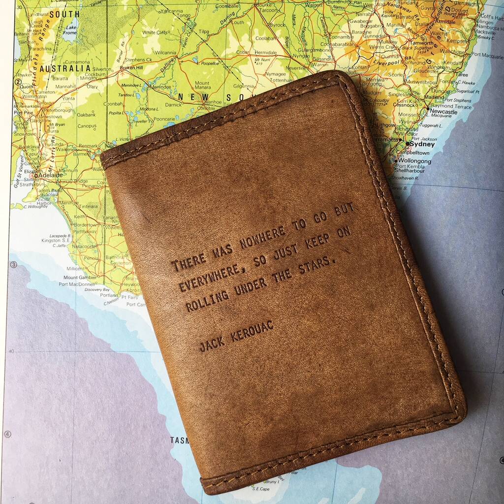 Leather Quote Passport Holder Gift For Men By Nest Living ...