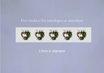 Christmas Holly Wreath Butterflies Card, 4 of 12