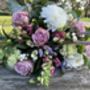 Pinks Hand Tied Bouquet Includes Pink Roses, thumbnail 6 of 10