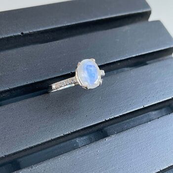 Sterling Silver Moonstone Crystals Ring, 9 of 12