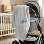 Personalised Grey Unisex Embossed Baby Blanket, thumbnail 2 of 12