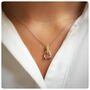 Personalised Sterling Silver And Gold Stirrup Necklace, thumbnail 7 of 12