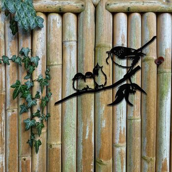 Rusted Metal Birds On A Branch Garden Gift Decor, 3 of 10