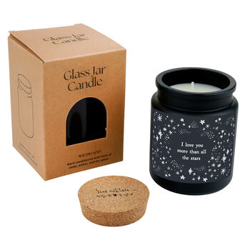 I Love You More Than All The Stars Large Black Scented Jar Candle • Gift Box, 3 of 3