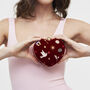 Red Velvet Embroidered Heart Jewellery Box, thumbnail 2 of 6