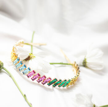 Rainbow Gem Jewelled Headband, 2 of 3