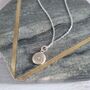 Organic Textured Silver Crystal Set Necklace, thumbnail 3 of 5