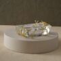 Handmade Glass Ashtray With Gold Olive Branch Design, thumbnail 2 of 8