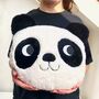 Large Fluffy Panda Cushion, thumbnail 1 of 2