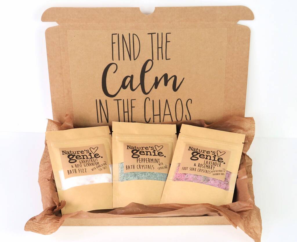 Calm In The Chaos Natural Bath Gift Box, 1 of 3