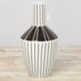 G Decor Lagos Black White Stripe Abstract Pattern Vase, thumbnail 6 of 7