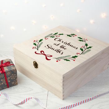 Personalised Jolly Holly Family Christmas Eve Box, 2 of 3