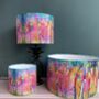 Artist Handmade Lampshade Abstract Forest, thumbnail 2 of 7