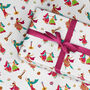 Indian Gift Wrapping Paper, Dancing Ladies, thumbnail 1 of 3