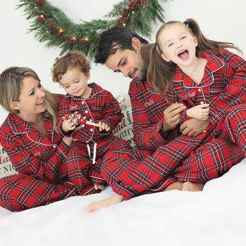Personalised Tartan Family Christmas Pyjamas *Offer*, 3 of 8