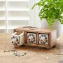 Hand Painted White Floral Ceramic Three Drawer Chest, thumbnail 4 of 8