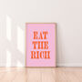 Eat The Rich Illustrated Print, thumbnail 1 of 3
