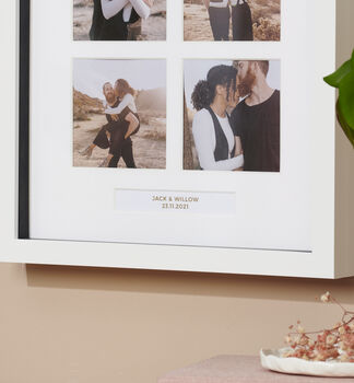 Personalised Gold Foil Four Windows Photo Frame, 4 of 4